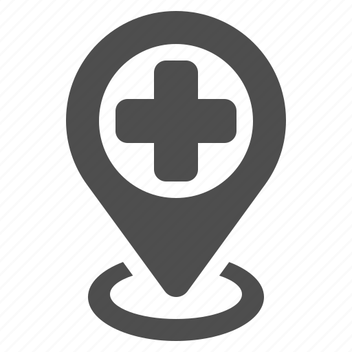 Clinic, destination, hospital, location, map marker, map pin icon - Download on Iconfinder
