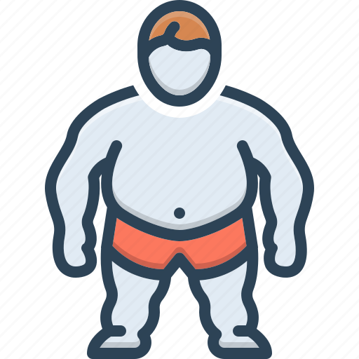 Comorbidity, overweight, obesity, chubby, moon faced, chunky, portly man icon - Download on Iconfinder