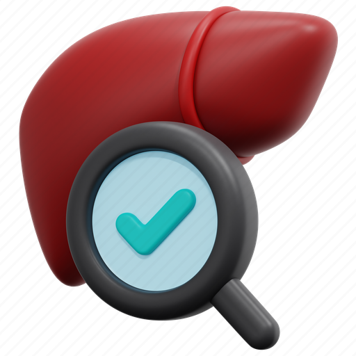 Liver, exam, check, health, checkup, organ, medical 3D illustration - Download on Iconfinder