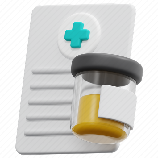 Urine, sample, exam, check, health, checkup, medical 3D illustration - Download on Iconfinder