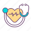 stethoscope, heart, healthcare, check 