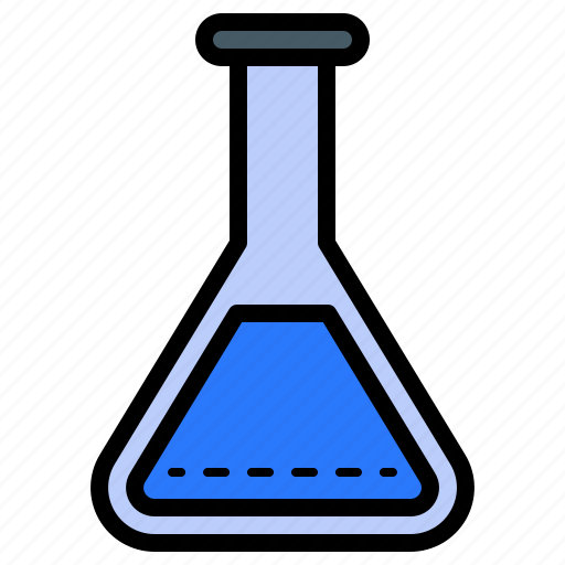 Flask, erlenmeyer, conical flask, lab, science icon - Download on Iconfinder