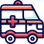 ambulance, bukeicon, car, emergency, health, hospital 