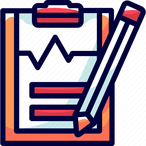 Bukeicon, health, heart, medical, pencil, rate, report icon - Download on Iconfinder