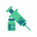 vaccine, syringe, inject, vaccinationbottle, drug, liquid, pharmacy