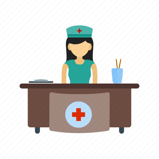 Hospital, medical, office, reception, receptionist, room, waiting icon - Download on Iconfinder