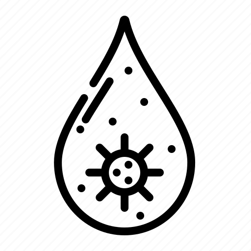 Contaminated, droplet, water, virus icon - Download on Iconfinder