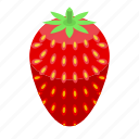 healthy, breakfast, red, strawberry, isometric