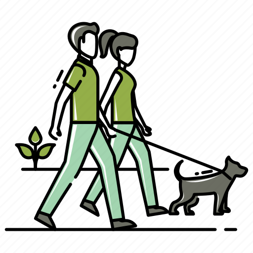 Animal, couple, dog, nature, pet, plant, walking icon - Download on Iconfinder