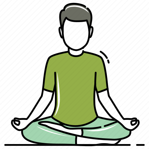 Man, meditation, relaxing, selfcare, silence, sitting, yoga icon - Download on Iconfinder