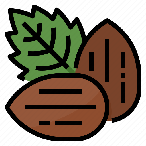 Almond, food, healthy, nutritious icon - Download on Iconfinder