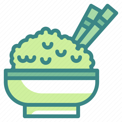 Bowl, cereal, food, healthy, organic, rice, sticks icon - Download on Iconfinder