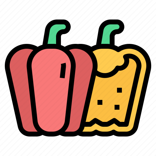 Bell, pepper, healthy, food, vegeterian, organic, eating icon - Download on Iconfinder