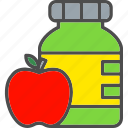 apple, biohacking, drink, healthy, jar