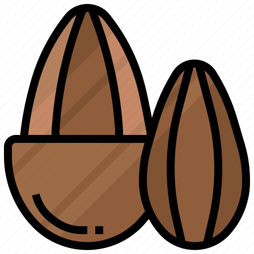 Almond, vegan, healthy, food, vegetarian, nuts icon - Download on Iconfinder