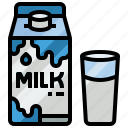 milk, carton, box, healthy, food, glass