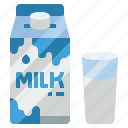 milk, carton, box, healthy, food, glass