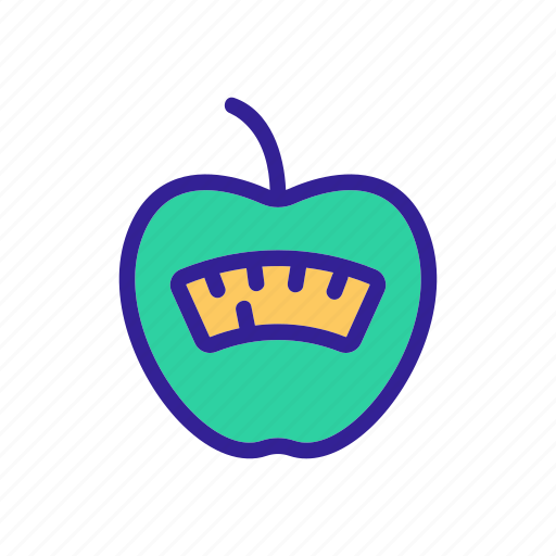 Apple, food, green, healthy, nature, plant, weight icon - Download on Iconfinder