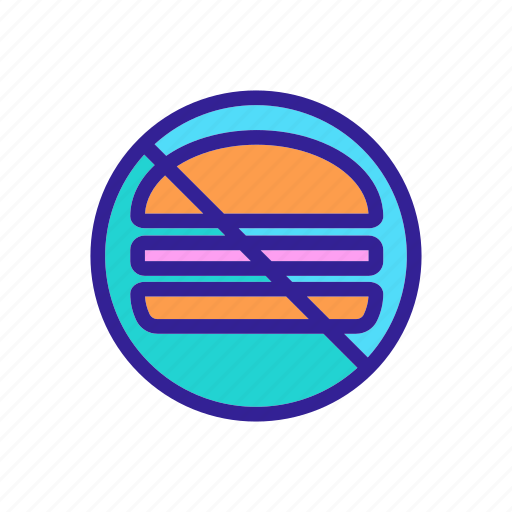 Ban, burger, concept, food, forbidden, healthy icon - Download on Iconfinder