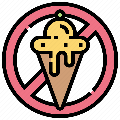 Cream, dessert, diet, ice, stop icon - Download on Iconfinder