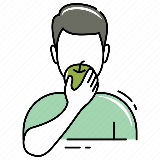 Apple, eat, fruit, healthy, man, nutrition, person icon - Download on Iconfinder