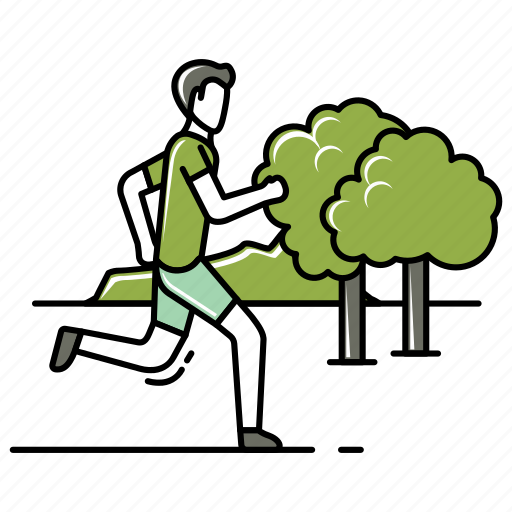 Ecology, healthy, male, man, nature, running, tree icon - Download on Iconfinder