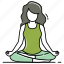 female, meditation, relaxing, selfcare, silence, woman, yoga 