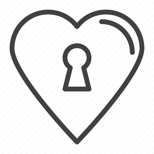 Heart, key, keyhole, lock, love icon - Download on Iconfinder