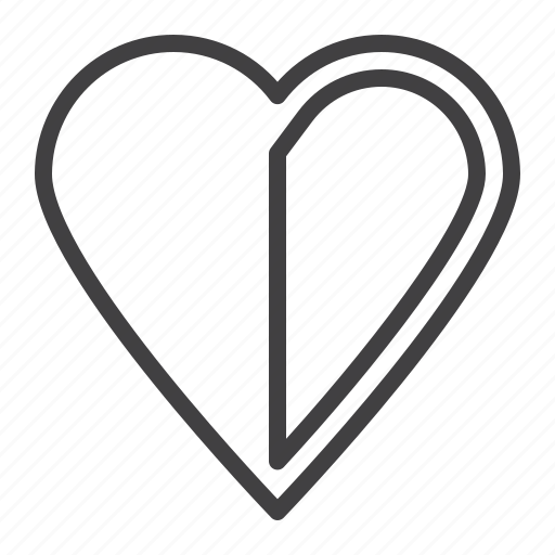 Halved, health, heart, love icon - Download on Iconfinder