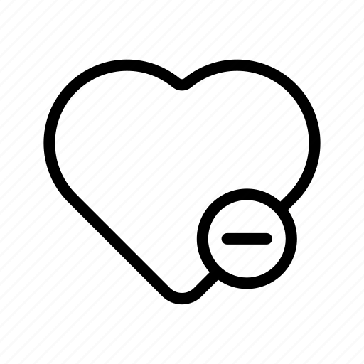 Heart, dislike, notice, reduce heart icon - Download on Iconfinder