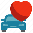 car, vehicle, heart, love