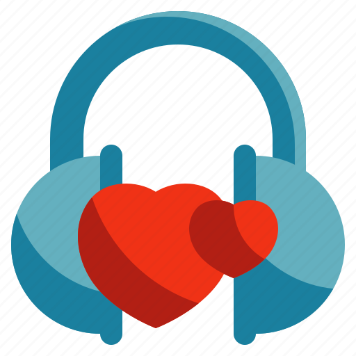 Listening, earphone, sound, love, heart icon - Download on Iconfinder