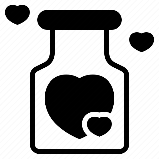Jar, bottle, heart, love icon - Download on Iconfinder