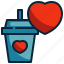 coffee, drink, love, heart 
