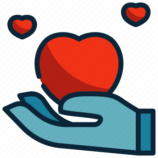 Hand, hold, support, heart, love icon - Download on Iconfinder