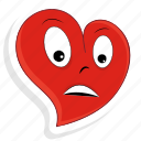 depressed, emoji, heart, love, sad, valentine, valentines 
