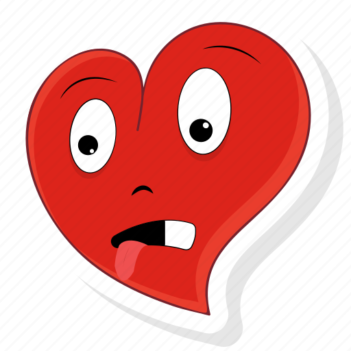 Disgust, emoticon, heart, love, tongue, valentine, valentines icon - Download on Iconfinder
