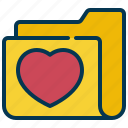 folder, file, data, favorite, heart, love