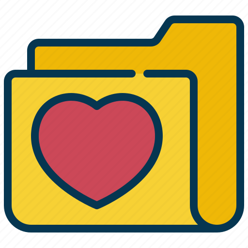 Folder, file, data, favorite, heart, love icon - Download on Iconfinder