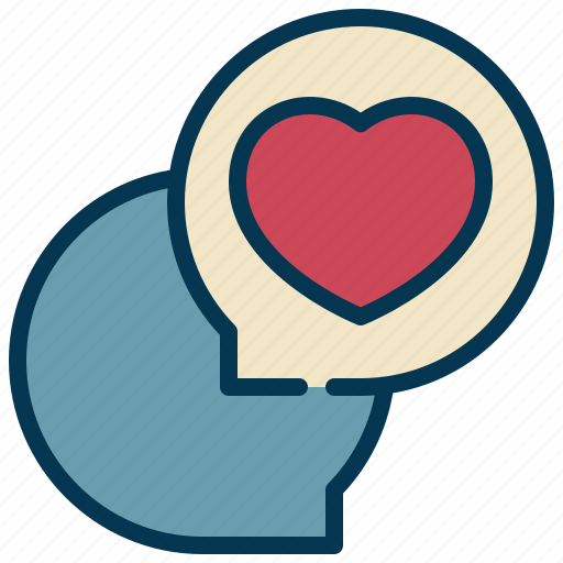 Talk, speech, heart, love, happy icon - Download on Iconfinder