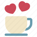 coffee, cup, heart, love, couple