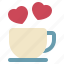 coffee, cup, heart, love, couple 