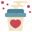 cup, coffee, love, heart, happy 