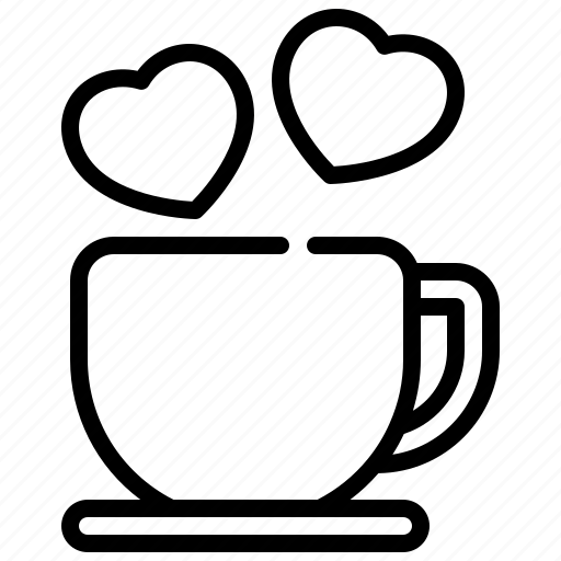 Coffee, cup, heart, love, couple icon - Download on Iconfinder