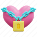 locked, heart, lock, padlock, secret, love, valentine, 3d 