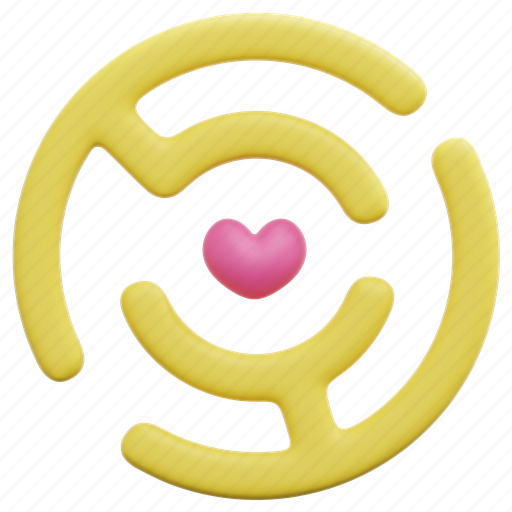 Maze, labyrinth, puzzle, way, heart, love, valentine 3D illustration - Download on Iconfinder