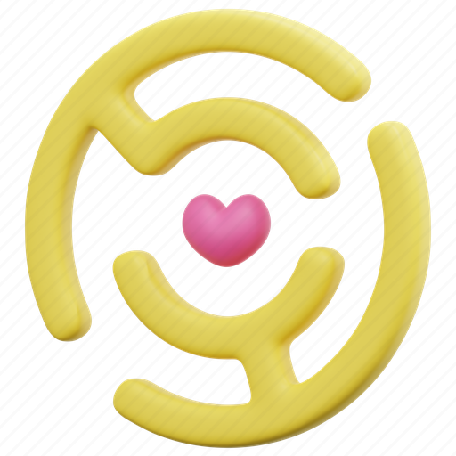 Maze, labyrinth, puzzle, way, heart, valentine, love 3D illustration - Download on Iconfinder