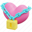 locked, heart, lock, padlock, secret, love, valentine, 3d 