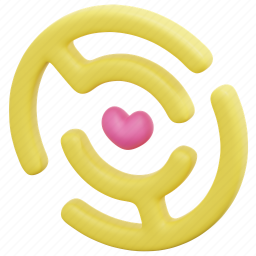 Maze, labyrinth, puzzle, way, love, heart, valentine 3D illustration - Download on Iconfinder