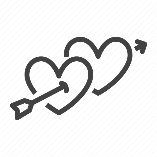 Arrow, day, hearts, two, valentine icon - Download on Iconfinder